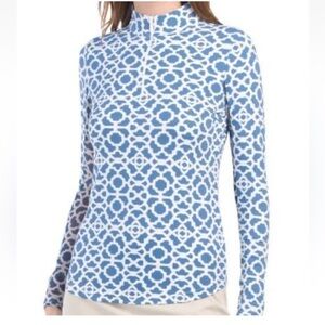 ICIKULS Blue Floral Long Sleeve Large